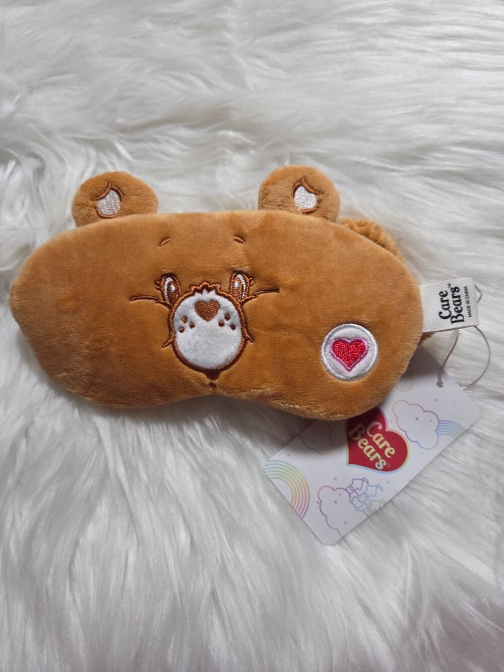 Brown Care Bear Plush Sleep Mask